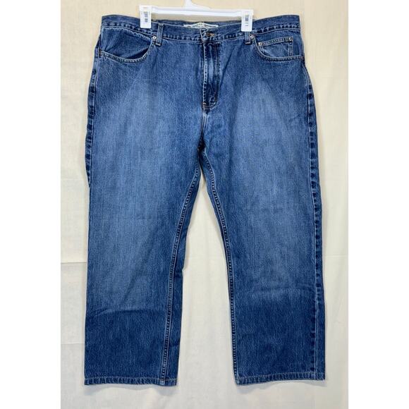 Harley Davidson Men's Original Jeans Denim Blue Dark Wash Straight Leg 42x34 - Picture 1 of 13